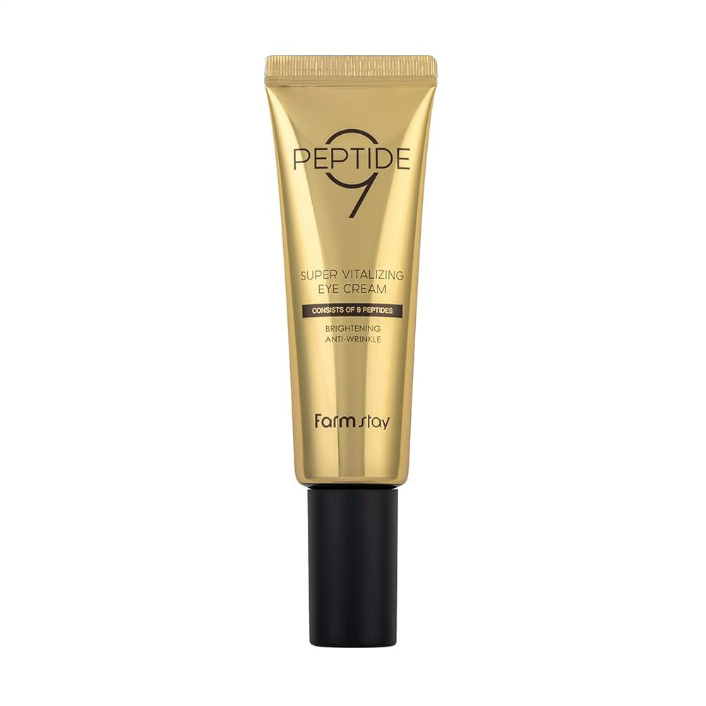 Антивіковий крем для шкіри навколо очей FarmStay Peptide 9 Super Vitalizing Eye Cream з пептидами, 50 мл